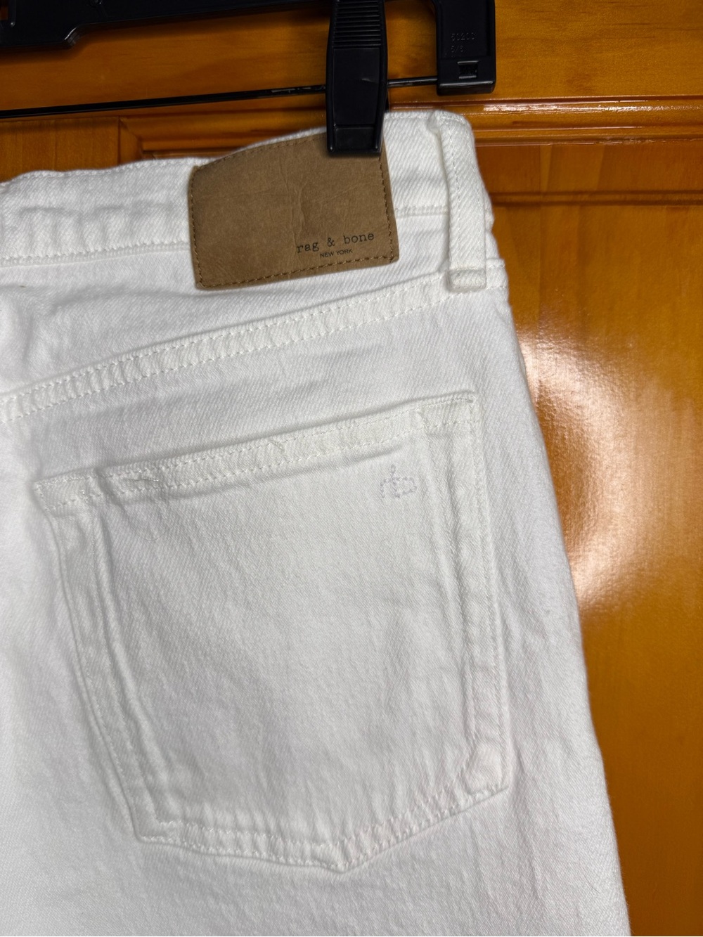 rag & bone Harlow Mid-Rise Straight Jeans  Optic White Womens Size 26 - Picture 7 of 10